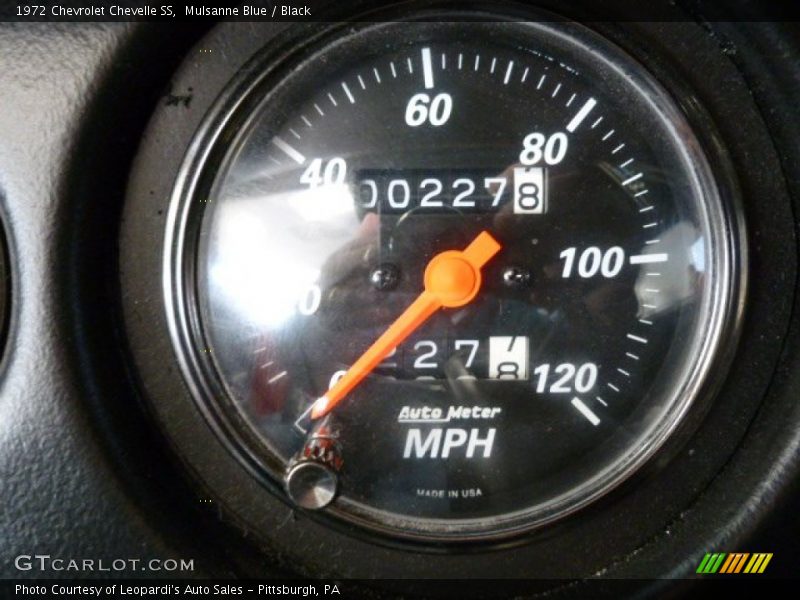 Mulsanne Blue / Black 1972 Chevrolet Chevelle SS