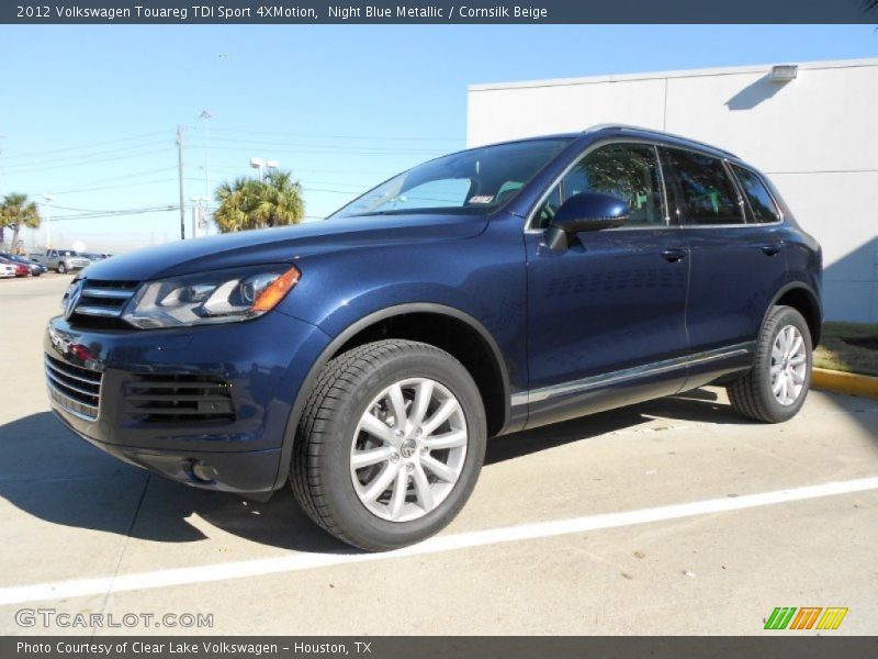 Night Blue Metallic / Cornsilk Beige 2012 Volkswagen Touareg TDI Sport 4XMotion