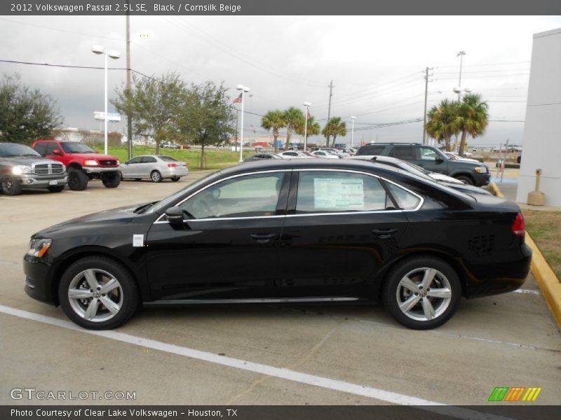 Black / Cornsilk Beige 2012 Volkswagen Passat 2.5L SE