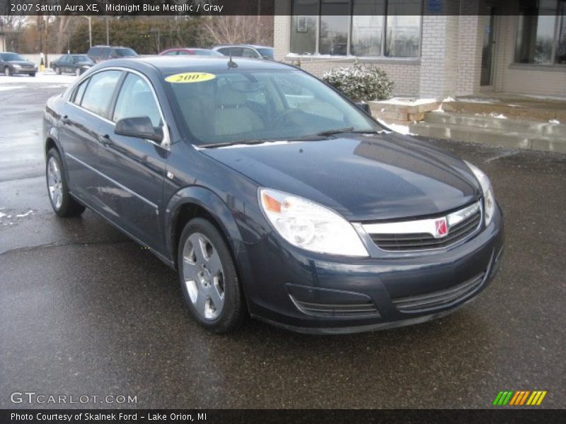 Midnight Blue Metallic / Gray 2007 Saturn Aura XE