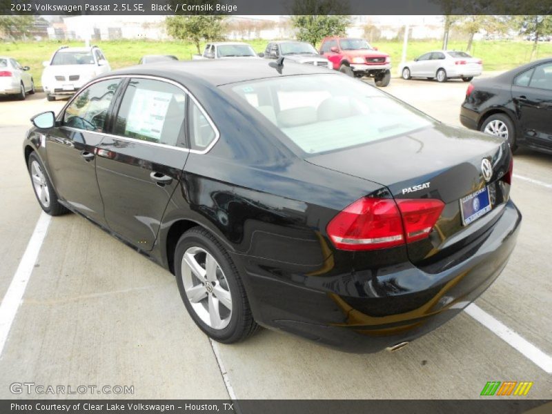 Black / Cornsilk Beige 2012 Volkswagen Passat 2.5L SE