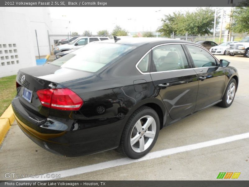 Black / Cornsilk Beige 2012 Volkswagen Passat 2.5L SE