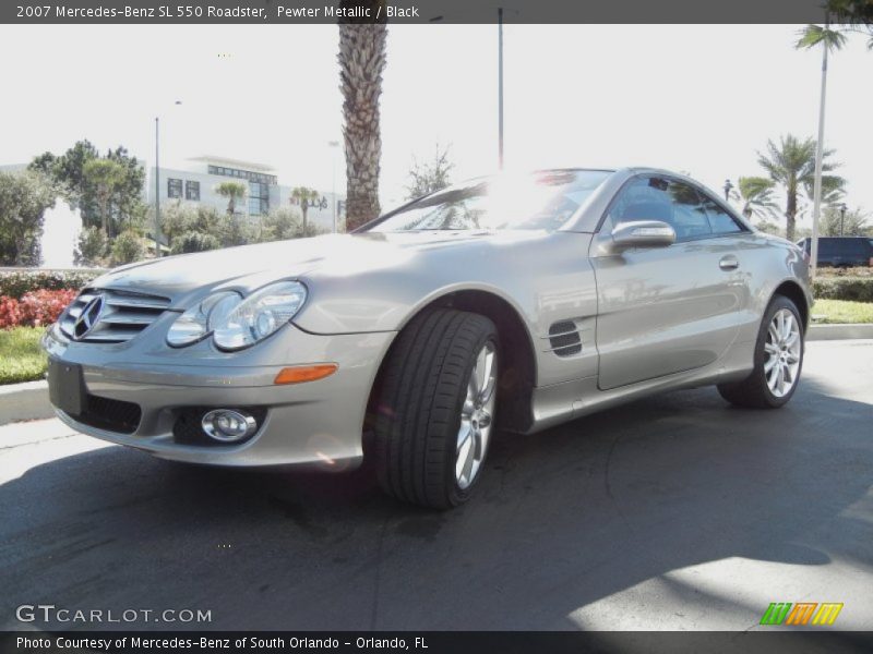 Pewter Metallic / Black 2007 Mercedes-Benz SL 550 Roadster