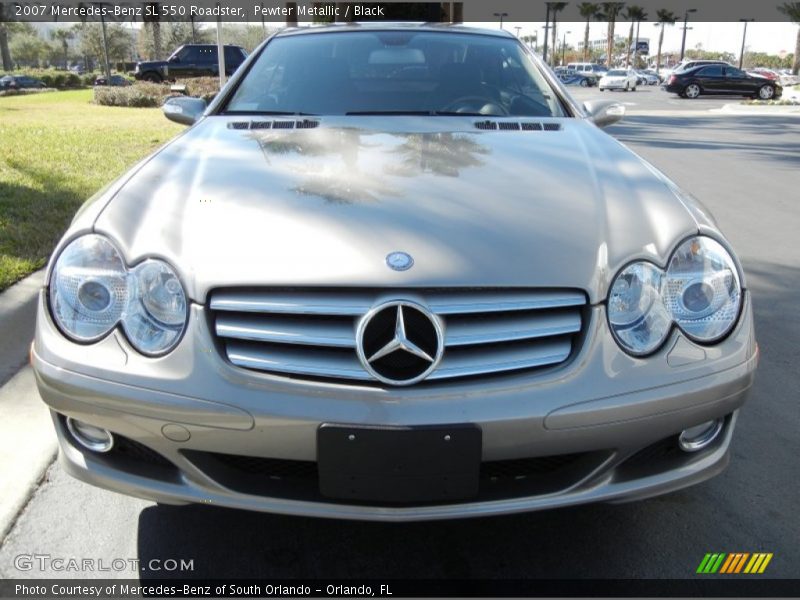 Pewter Metallic / Black 2007 Mercedes-Benz SL 550 Roadster