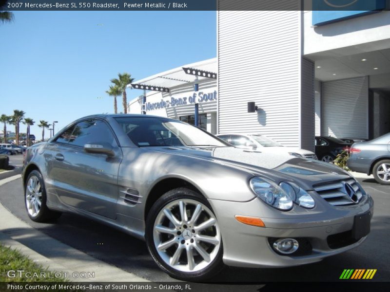 Pewter Metallic / Black 2007 Mercedes-Benz SL 550 Roadster
