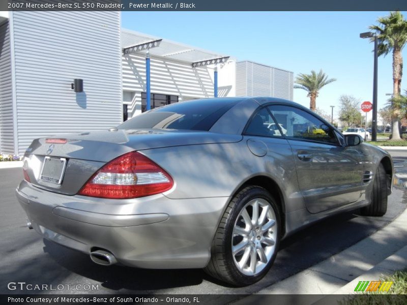 Pewter Metallic / Black 2007 Mercedes-Benz SL 550 Roadster