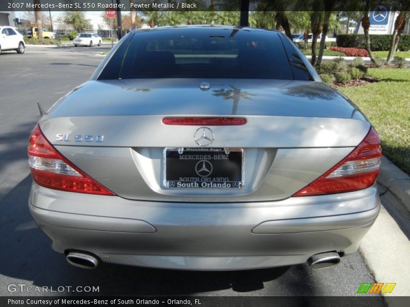Pewter Metallic / Black 2007 Mercedes-Benz SL 550 Roadster
