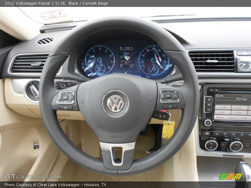 Black / Cornsilk Beige 2012 Volkswagen Passat 2.5L SE