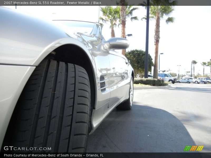 Pewter Metallic / Black 2007 Mercedes-Benz SL 550 Roadster