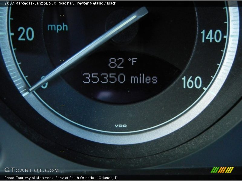 Pewter Metallic / Black 2007 Mercedes-Benz SL 550 Roadster