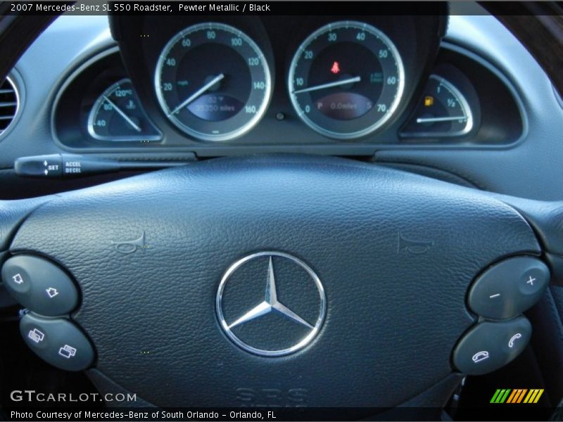 Pewter Metallic / Black 2007 Mercedes-Benz SL 550 Roadster