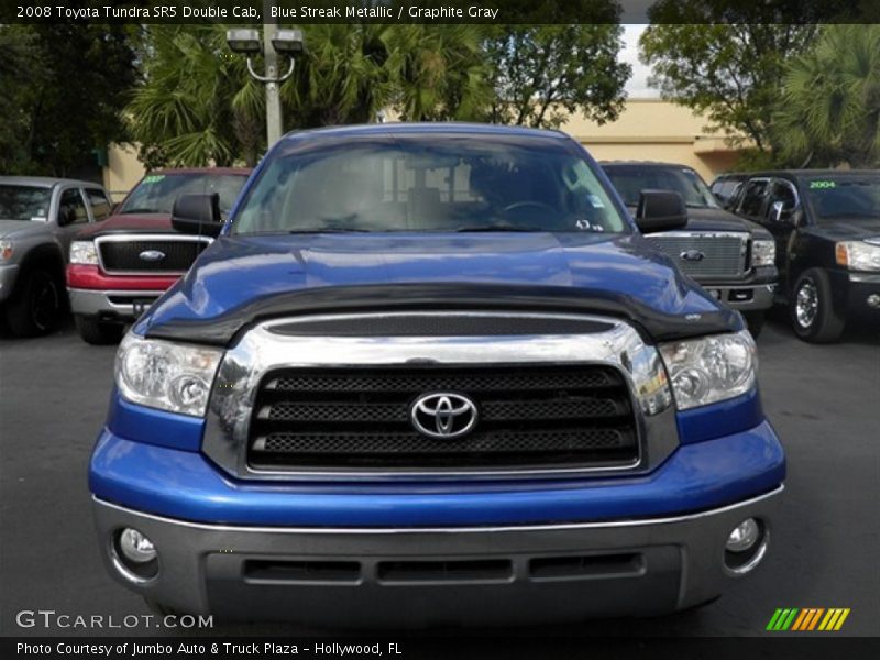 Blue Streak Metallic / Graphite Gray 2008 Toyota Tundra SR5 Double Cab