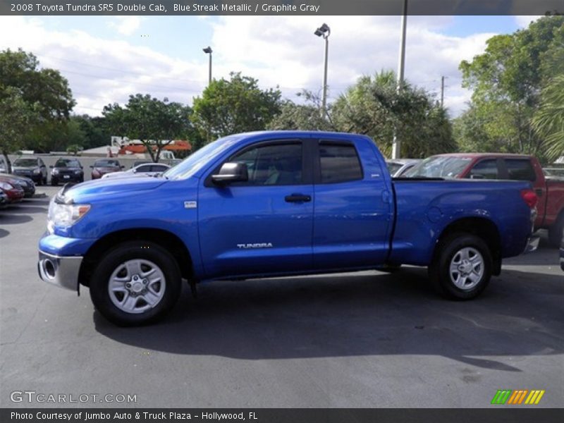 Blue Streak Metallic / Graphite Gray 2008 Toyota Tundra SR5 Double Cab