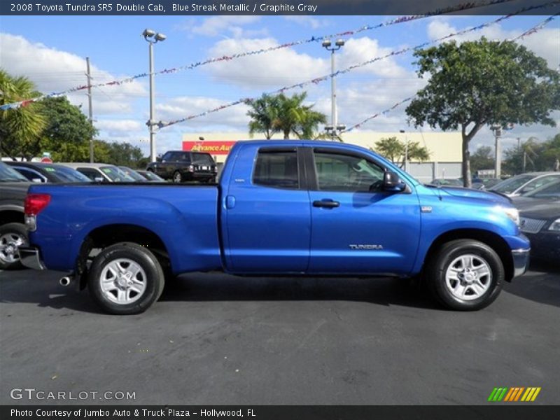 Blue Streak Metallic / Graphite Gray 2008 Toyota Tundra SR5 Double Cab