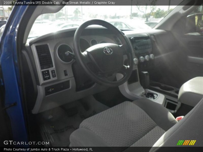 Blue Streak Metallic / Graphite Gray 2008 Toyota Tundra SR5 Double Cab