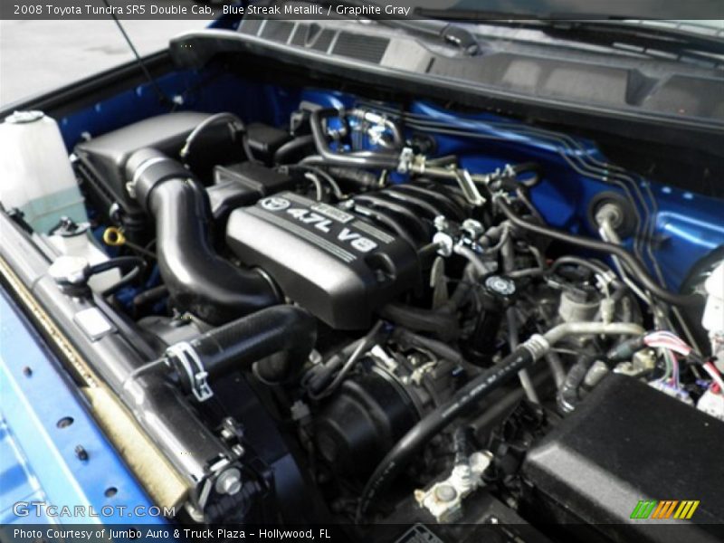 Blue Streak Metallic / Graphite Gray 2008 Toyota Tundra SR5 Double Cab