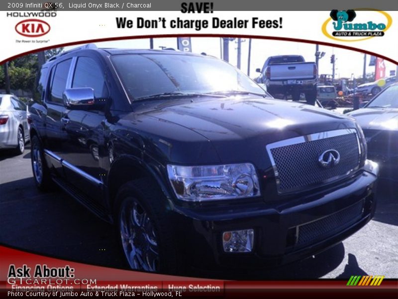Liquid Onyx Black / Charcoal 2009 Infiniti QX 56