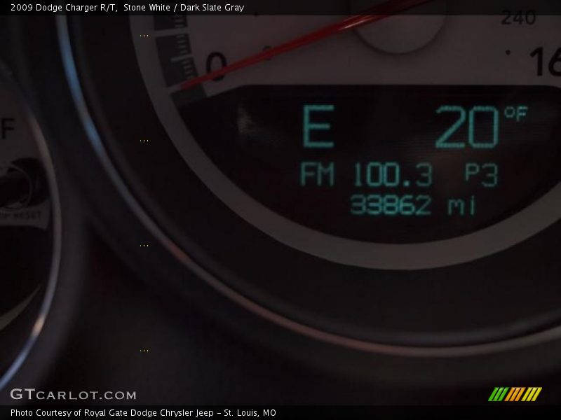 Stone White / Dark Slate Gray 2009 Dodge Charger R/T