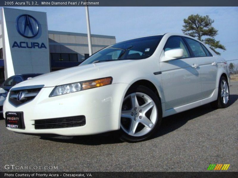 White Diamond Pearl / Parchment 2005 Acura TL 3.2