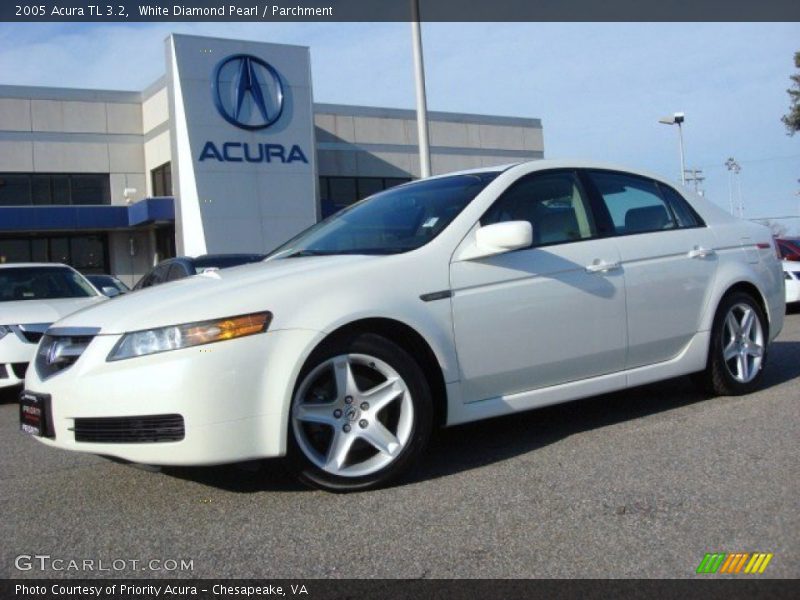 White Diamond Pearl / Parchment 2005 Acura TL 3.2