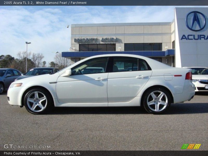 White Diamond Pearl / Parchment 2005 Acura TL 3.2