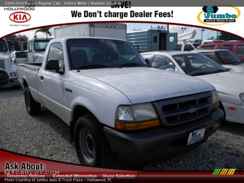 Oxford White / Medium Graphite 2000 Ford Ranger Regular Cab