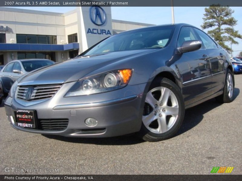 Lakeshore Silver Metallic / Parchment 2007 Acura RL 3.5 AWD Sedan