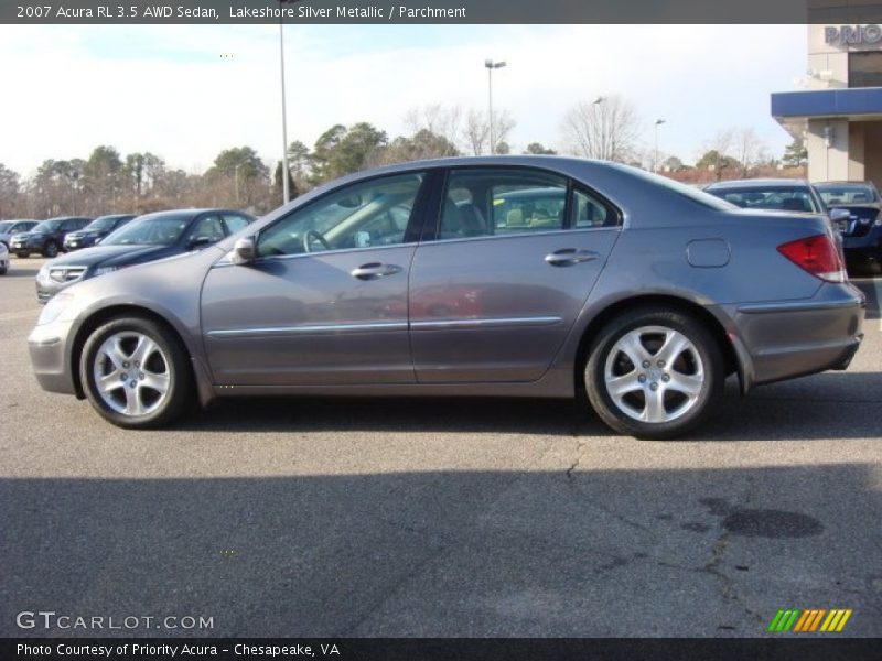 Lakeshore Silver Metallic / Parchment 2007 Acura RL 3.5 AWD Sedan