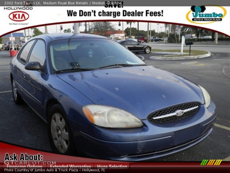Medium Royal Blue Metallic / Medium Graphite 2002 Ford Taurus LX