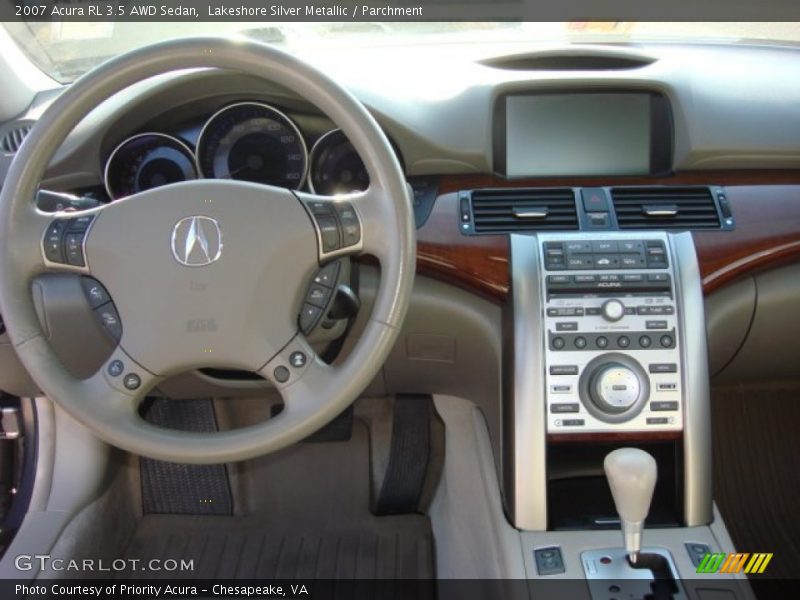 Lakeshore Silver Metallic / Parchment 2007 Acura RL 3.5 AWD Sedan