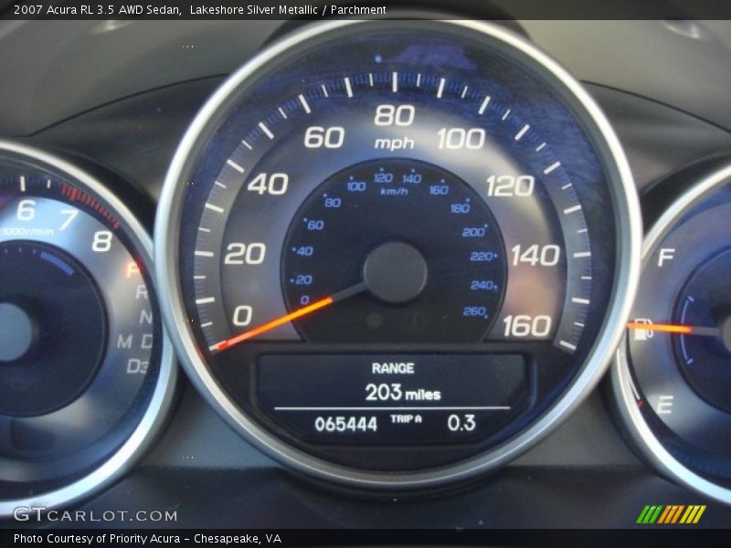 Lakeshore Silver Metallic / Parchment 2007 Acura RL 3.5 AWD Sedan
