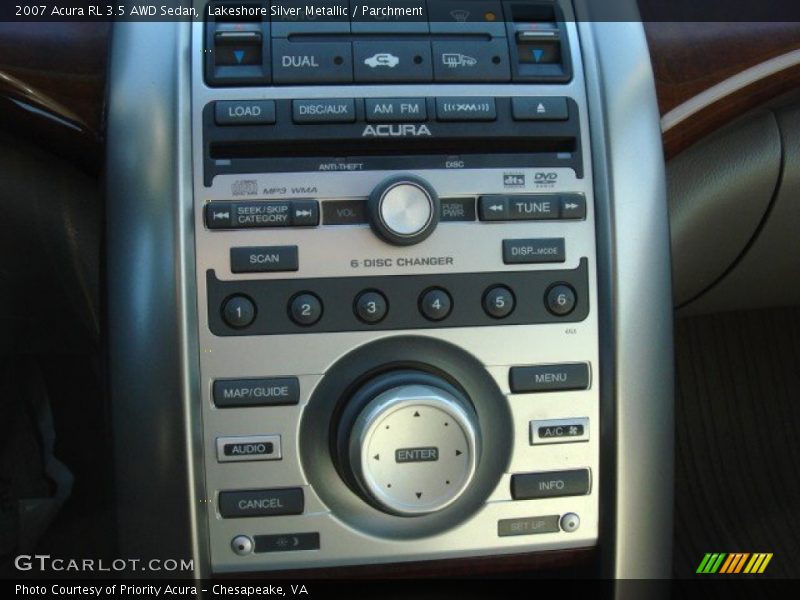 Lakeshore Silver Metallic / Parchment 2007 Acura RL 3.5 AWD Sedan