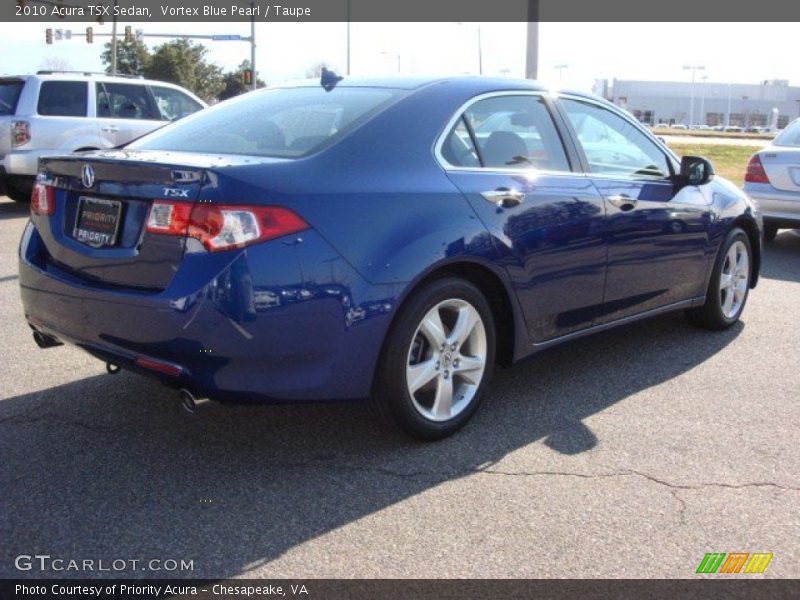 Vortex Blue Pearl / Taupe 2010 Acura TSX Sedan