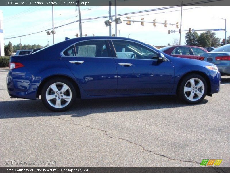Vortex Blue Pearl / Taupe 2010 Acura TSX Sedan