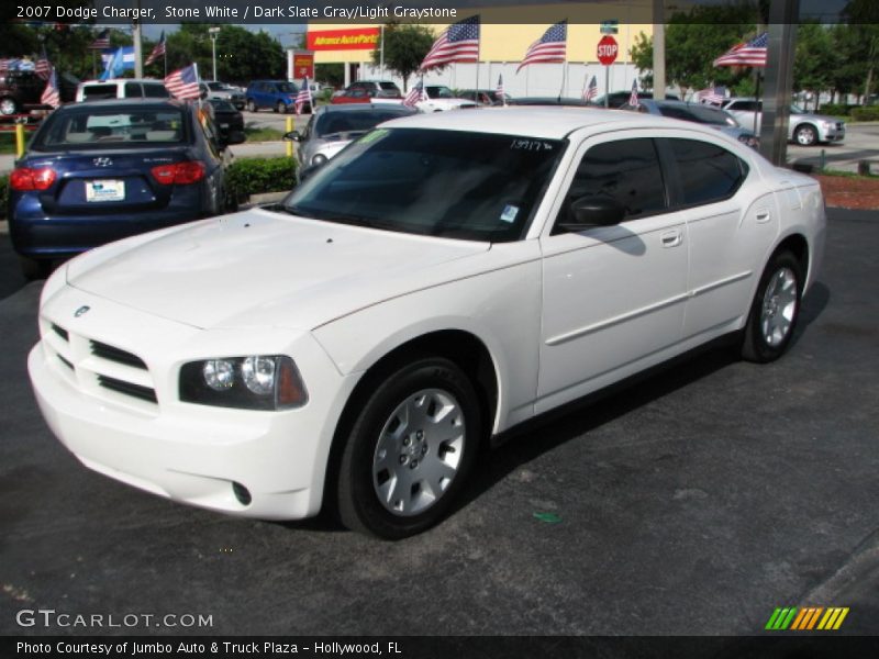 Stone White / Dark Slate Gray/Light Graystone 2007 Dodge Charger