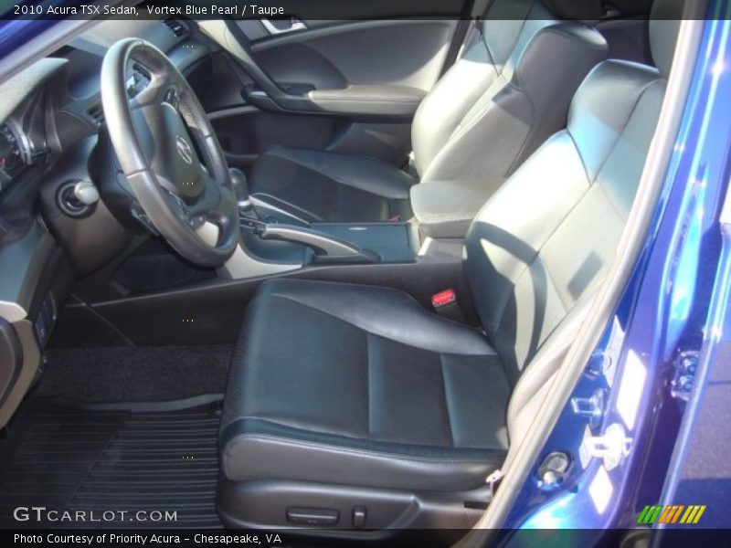 Vortex Blue Pearl / Taupe 2010 Acura TSX Sedan