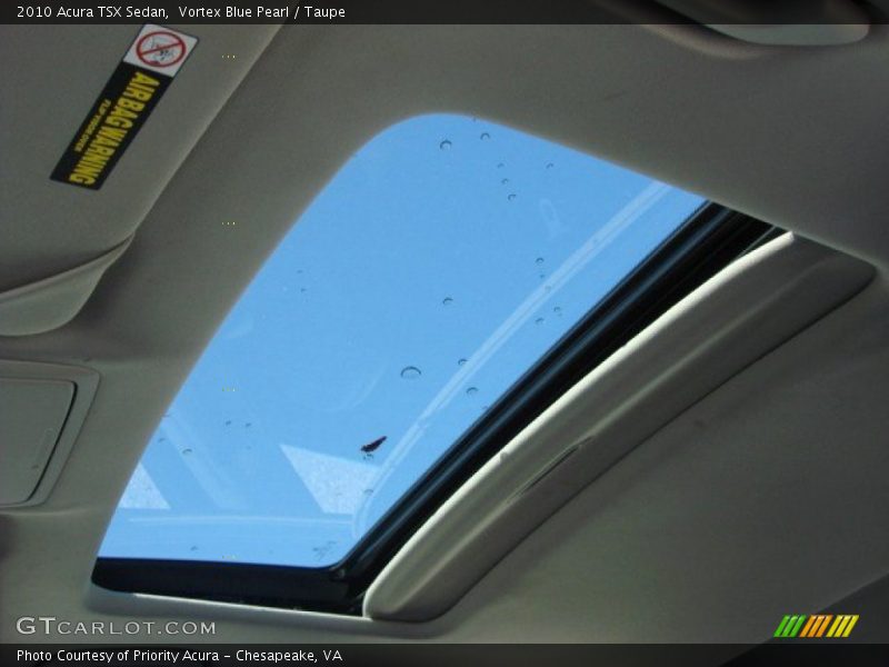 Vortex Blue Pearl / Taupe 2010 Acura TSX Sedan