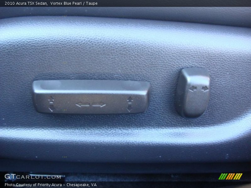 Vortex Blue Pearl / Taupe 2010 Acura TSX Sedan