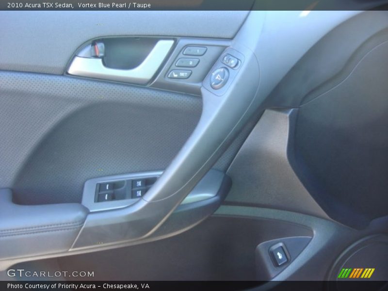 Vortex Blue Pearl / Taupe 2010 Acura TSX Sedan