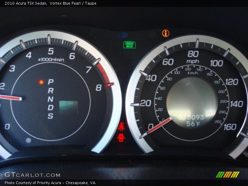 Vortex Blue Pearl / Taupe 2010 Acura TSX Sedan