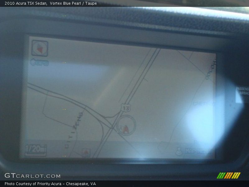 Vortex Blue Pearl / Taupe 2010 Acura TSX Sedan