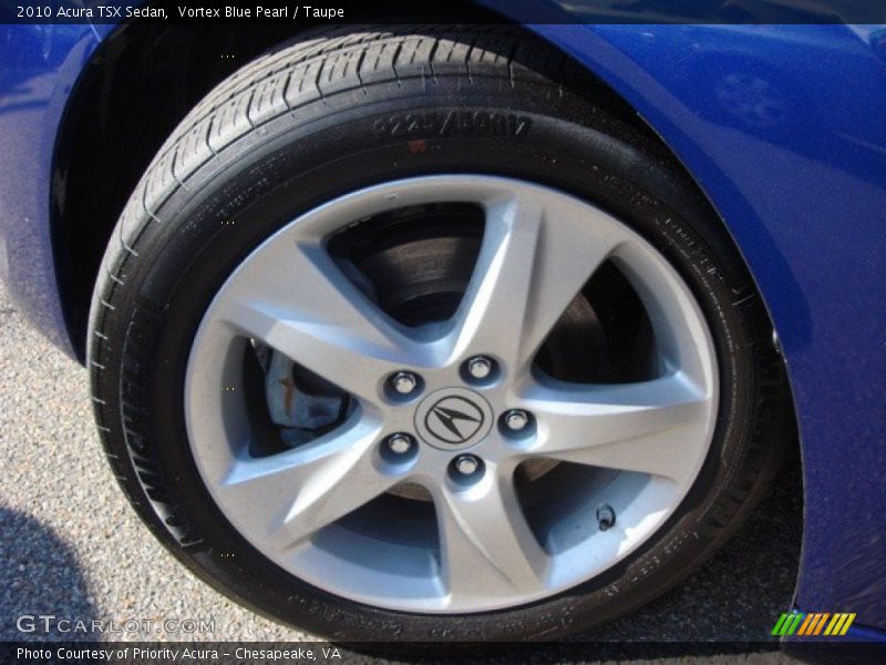 Vortex Blue Pearl / Taupe 2010 Acura TSX Sedan