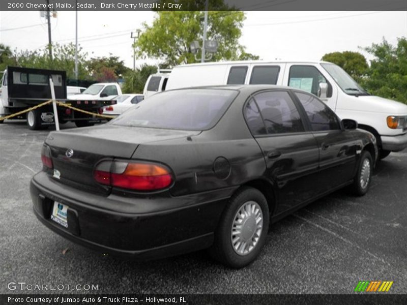 Dark Cherry Metallic / Gray 2000 Chevrolet Malibu Sedan