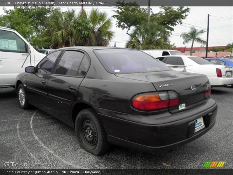 Dark Cherry Metallic / Gray 2000 Chevrolet Malibu Sedan