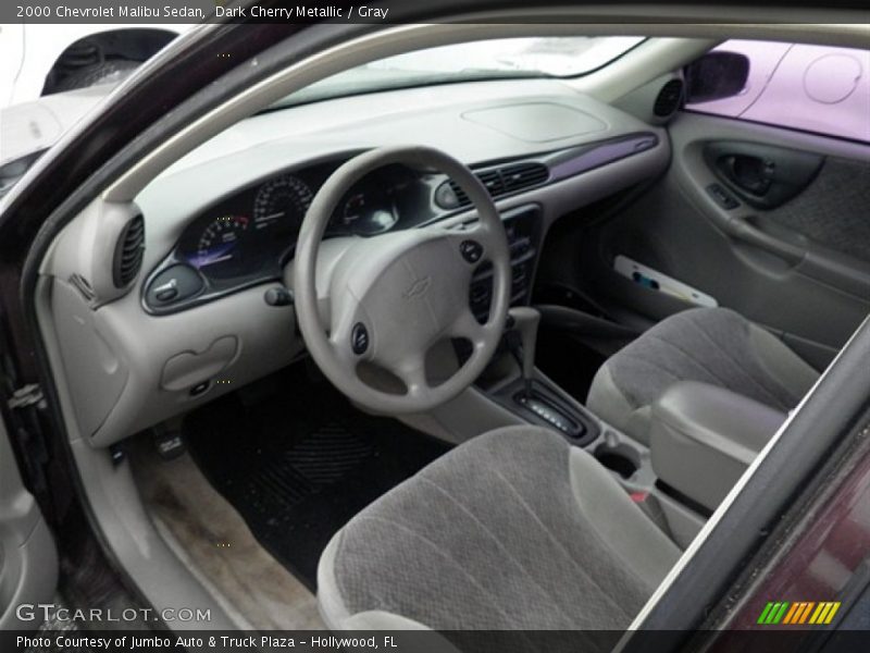 Dark Cherry Metallic / Gray 2000 Chevrolet Malibu Sedan
