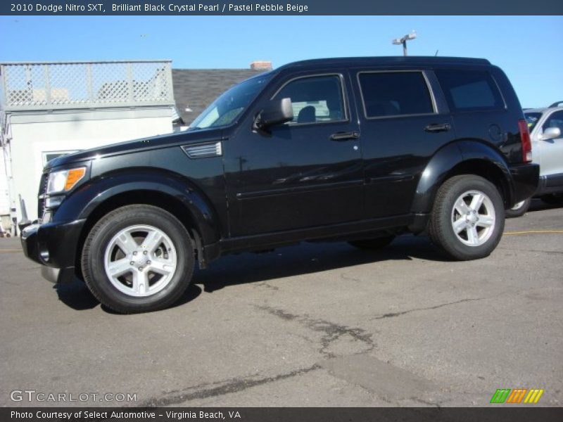 Brilliant Black Crystal Pearl / Pastel Pebble Beige 2010 Dodge Nitro SXT