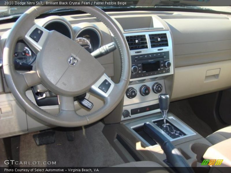 Brilliant Black Crystal Pearl / Pastel Pebble Beige 2010 Dodge Nitro SXT