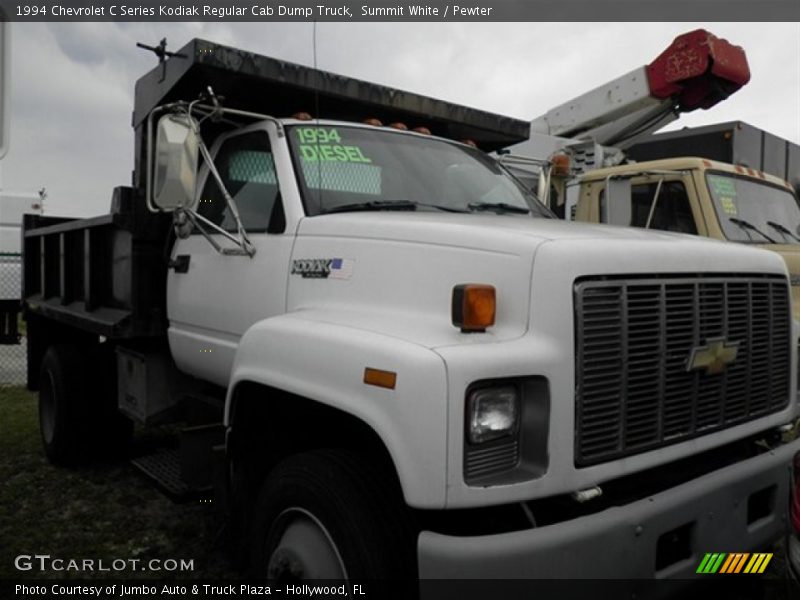 Summit White / Pewter 1994 Chevrolet C Series Kodiak Regular Cab Dump Truck