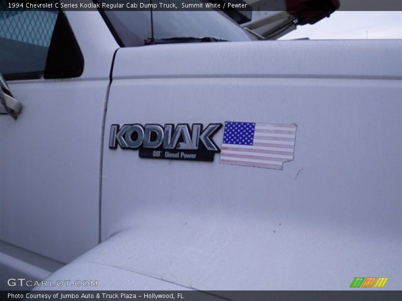 Summit White / Pewter 1994 Chevrolet C Series Kodiak Regular Cab Dump Truck
