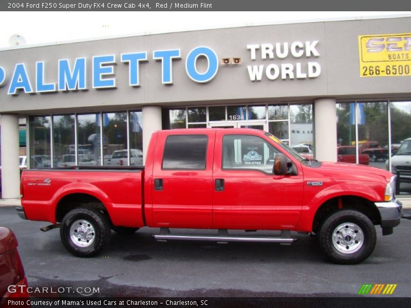 Red / Medium Flint 2004 Ford F250 Super Duty FX4 Crew Cab 4x4